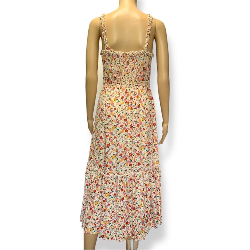 Indigo Rose Floral Tiered Summer Maxi Dress Women’s size S - Picture 8 of 12